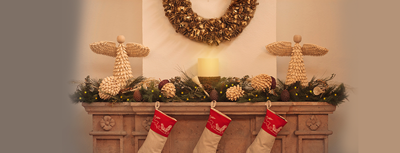 texturas  para decorar tu casa en Navidad